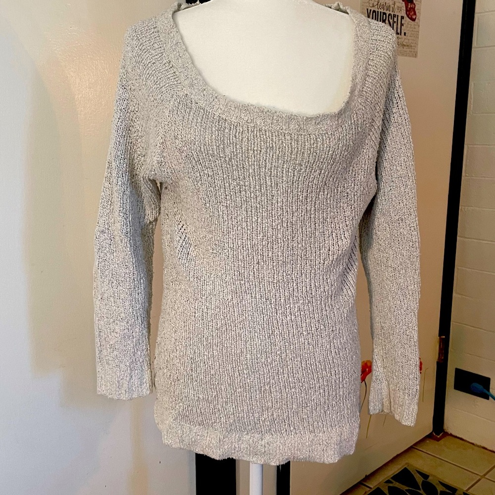 Roxy Grey sweater scoop neck